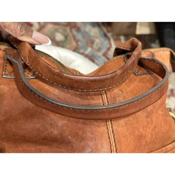 Vintage FOSSIL Crossbody Convertible Bag Purse Messenger Leather Key Zipper - Picture 12 of 16